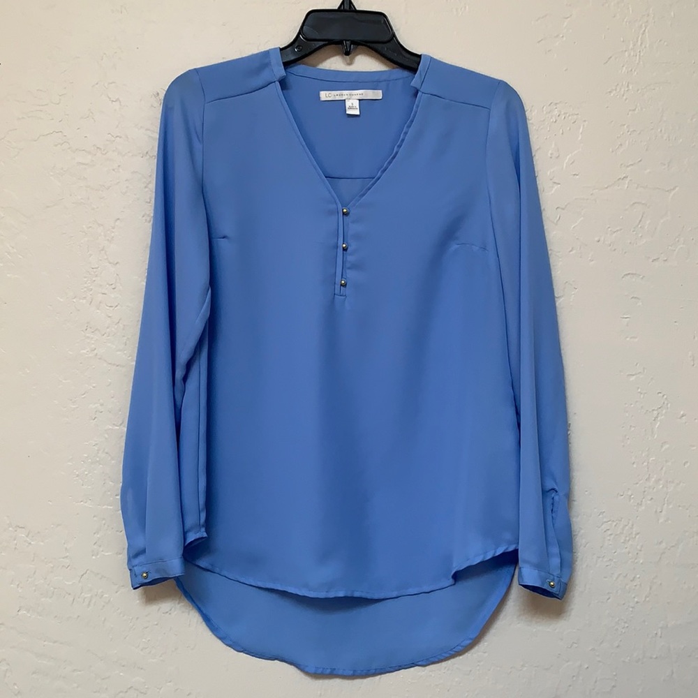 EUC LC Lauren Conrad blue blouse